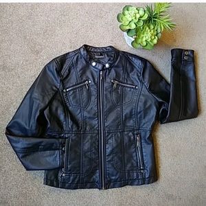 Vegan Leather Moto Jacket